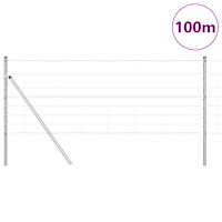 vidaXL Fältstängsel 0.8x100 m Galvaniserat Stål