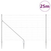 vidaXL Fältstängsel 1.4x25 m Galvaniserat stål