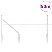 vidaXL Fältstängsel 0.8x50 m Galvaniserat Stål