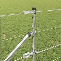 vidaXL Fältstängsel 0.8x50 m Galvaniserat Stål