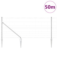 vidaXL Fältstängsel 1x50 m Galvaniserat stål