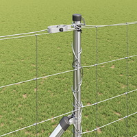 vidaXL Fältstaket 1.4x50 m Galvaniserat stål