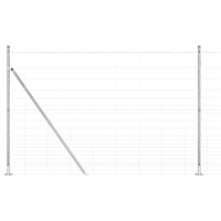 vidaXL fältstängsel 1,6x25 m galvaniserat stål