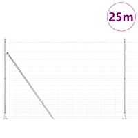 vidaXL fältstängsel 1,6x25 m galvaniserat stål