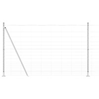 vidaXL Fältstängsel 1.5x50 m Galvaniserat stål