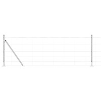 vidaXL Fältstaket 0.8x100 m Galvaniserat Stål