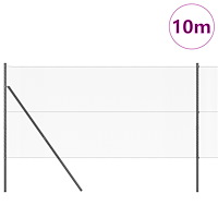 vidaXL Hexagon Staket Grå 1,2x10 m Stål