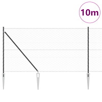 vidaXL Hexagon Stängsel Grå 1x10 m Stål