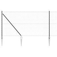 vidaXL Hexagon Stängsel Grå 1x10 m Stål
