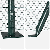 vidaXL Hexagon Stängsel Grön 0.4x10 m Stål