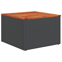 vidaXL 8-delat trädgårdsoffset med kuddar svart poly rattan