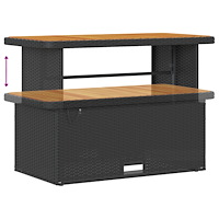 vidaXL 9-delat Trädgårdsofa Set med kuddar Svart Polyrotting Akacia