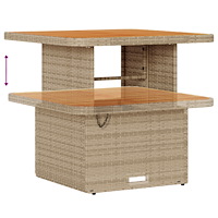 vidaXL 8-delat trädgårdsoffaset med kuddar beige poly rattan akacia