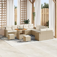 vidaXL Trädgårdsoffset 13 pcs beige och gräddvit 80 x 80 x 71 cm