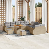 vidaXL Trädgårdsoffset 13 pcs beige och ljusgrå 80 x 80 x 71 cm