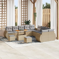 vidaXL Trädgårdsoffset 13 pcs beige och ljusgrå 90 x 55 x 71 cm