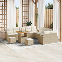vidaXL Trädgårdsoffset 13 pcs Beige och gräddfärgad 80 x 80 x 71 cm