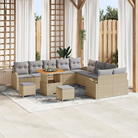 vidaXL Trädgårdsoffset 13 pcs Beige och Ljusgrå 80 x 80 x 71 cm