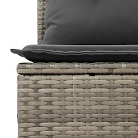 vidaXL 13-delat trädgårdsofa-set med kuddar Grå Poly Rattan Akacia