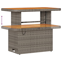 vidaXL 8 Delars Trädgårdsofa Set med Kuddar Grå Poly Rattan Akacia