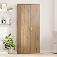 vidaXL Högskåp Hantverks Ek 80x35x180 cm Konstruerat trä