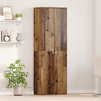 vidaXL Högskåp Gammalt Trä 60x35x180 cm Ingenjörsträ