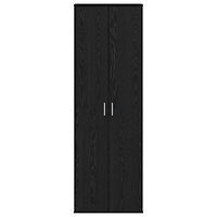 vidaXL Högskåp Svart Ek 60x35x180 cm Konstruerat Trä