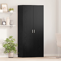 vidaXL Högskåp Svart Ek 80x39x178 cm Trä