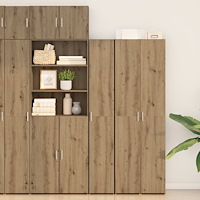 vidaXL Högskåp Artisan Ek 30x42.5x185 cm Konstruerat trä