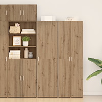 vidaXL Högskåp Hantverks Ek 50x42,5x185 cm Konstruerat trä