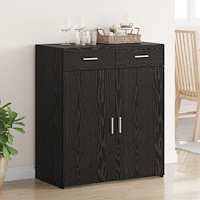 vidaXL Förvaringsskåp Svart ek 80x42,5x93,5 cm Konstruerat trä