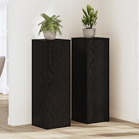 vidaXL växtställningar 2 st Svart ek 33x33x100 cm Konstruerat trä, vidaXL växtställ Svart ek 33x33x100 cm Konstruerat trä