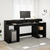 vidaXL Bord Svart Ek 200x55x91 cm Konstruerat Trä