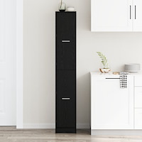 vidaXL Apotekarskåp Svart Ek 30x41x174.5 cm Konstruerat Trä