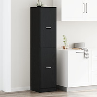 vidaXL Apoteksskåp Svart ek 40x41x174.5 cm Konstruerat trä