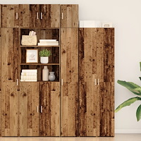 vidaXL Smalt Förvaringsskåp Gammalt Trä 30x42.5x225 cm Konstruerat Trä, vidaXL Väggskåp Gammalt Trä 30x42.5x40 cm Konstruerat T...