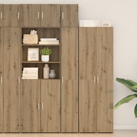 vidaXL Slim Storage Cabinet Artisan Oak 30x42.5x225 cm Konstruerat trä, vidaXL Wall Cabinet Artisan Oak 30x42.5x40 cm Konstruer...