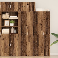 vidaXL Förvaringsskåp Gammalt Trä 70x42.5x225 cm Konstruerat Trä, vidaXL Väggskåp Gammalt Trä 70x42.5x40 cm Konstruerat Trä