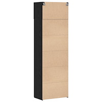 vidaXL Förvaringsskåp Svart Ek 70x42.5x225 cm Konstruerat Trä