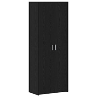 vidaXL Förvaringsskåp Svart Ek 70x42.5x225 cm Konstruerat Trä