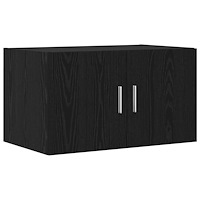 vidaXL Förvaringsskåp Svart Ek 70x42.5x225 cm Konstruerat Trä
