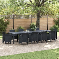 vidaXL Trädgårdsbord Antracit 350x100x73 cm Poly Rattan, vidaXL Trädgårdsbord Antracit 200x100x73 cm Poly Rattan, vidaXL Trädgå...
