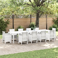 vidaXL Trädgårdsbord Vitt 350x100x73 cm Poly Rattan, vidaXL Trädgårdsbord Vitt 200x100x73 cm Poly Rattan, vidaXL Trädgårdsbord...