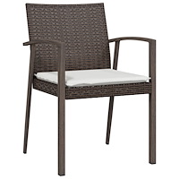vidaXL Set om 3 Brun PE Rattan Medium Tuff Rektangulär Modern