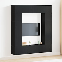 vidaXL 8-delars TV-skåp Set Svart ek Konstruerat trä, vidaXL TV-vägg enheter (Set om 2) - Svart ek, 80x30x30 cm, Tillverkat av...