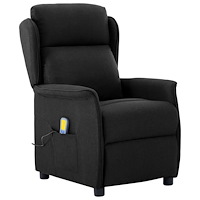 vidaXL Massagefåtölj Svart Tyg