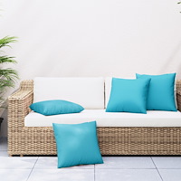 vidaXL Scatter Pillows 4 st Turkos 40x40 cm Tyg