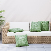 vidaXL Kuddar 4 st Bladmönster 60x60 cm Tyg
