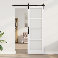vidaXL Inredningsdörr med glas "ORKDAL" Vit 73,5x211x4 cm
