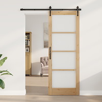 vidaXL Innedörr med Glas "ORKDAL" 78x211x4 cm Massivt Trä Furu